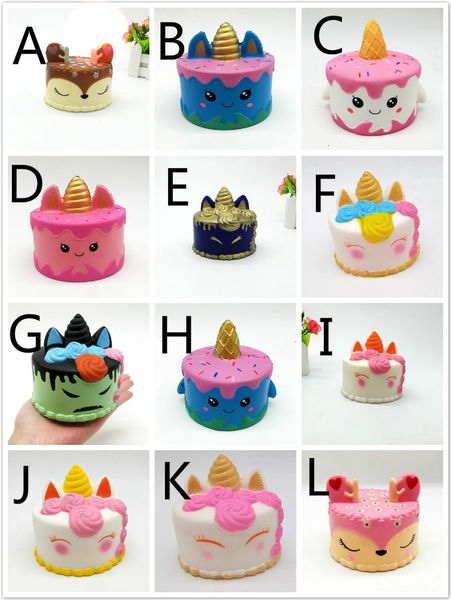 Acheter Squishy Cutepink Licorne Jouets 11cm Coloré Dessin Animé Licorne Gâteau Queue Gâteaux Enfants Cadeau Amusant Squishy Slow Rising Squishies