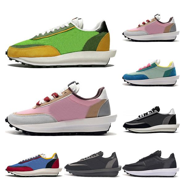 

new 2020 sacai ldv waffle running shoes for men women black white grey pine green gusto varsity blue mens trainers fashion sport sneakers