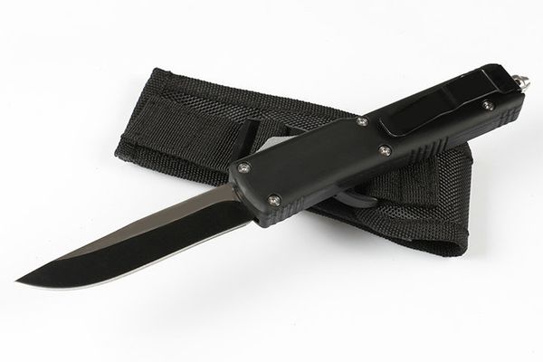 

New Double Action Camping Automatic Knife Aluminum alloy Handle Hunting Knife Outdoor Utility Survival Tactical Knives EDC Tools P961M Y