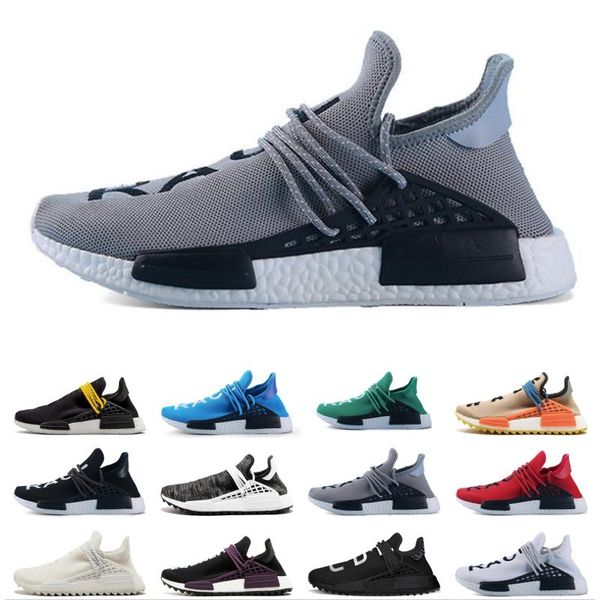 

cheaps гонки human кроссовки мужчины женщины pharrell williams hu runner желтый черный белый красный серый синий тренажёры спорт кроссовки