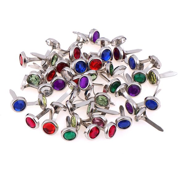 

50/100pcs diy iron round metal mini brads for handmade crafts scrapbooking accessories embellishment fastener