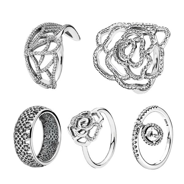 

fahmi 100% 925 sterling silver intricate lattice butterfly shimmering delicate dangling clear round sparkle ring diy jewelry factory direct, Slivery;golden