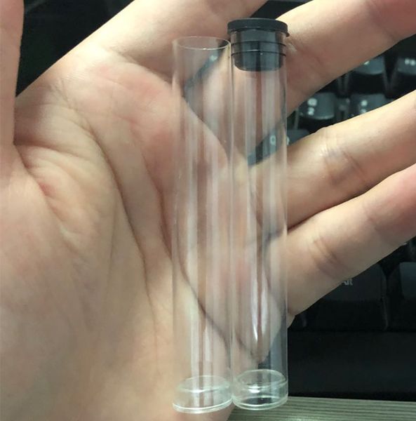 

Empty Clear Plastic Carts Tubes Packaging 84mm With Black Cap For 510 Thick Oil Cartridges Free Shipping