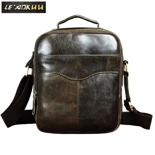 

original leather male design casual vintage messenger crossbody shoulder bag fashion male satchel mochila tablets tote bag 2005