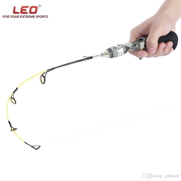 

leo professional compound fiber ice fishing rod fish pole factory supply fishing tackle solid fiberglass spinning rod oem ice fishing