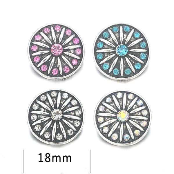

мода 065 кристалл 3d 18 мм 20 мм металлическая кнопка оснастки для браслета ожерелье сменные ювелирные изделия женщины аксессуары выводы