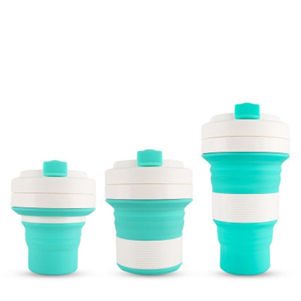 

silicone travel cup retractable folding coffee cup telescopic collapsible tea cup outdoor sports tour water cups