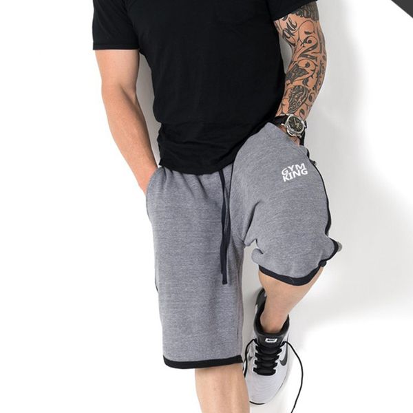 

2019 fashion men sporting beaching shorts trousers cotton sweatpants fitness short jogger casual gyms men shorts, White;black