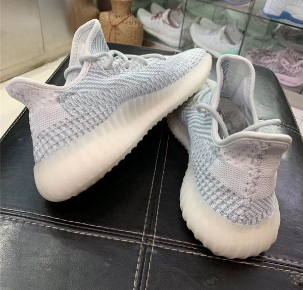 

2019 release kanye west cloud white citrin reflective moonlight ice blue yellow running sports shoes 3m black man women sneakers with box