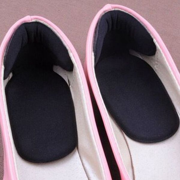 

silicone multicolor bruising insole reduce fatigue breathable practical foot care adhesive health heel shoe pads pain relief, Black
