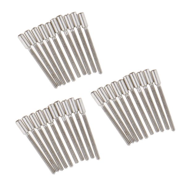 

30 pieces stem extensions extenders watch repair for stems 0.9mm thread, Bronze;slivery