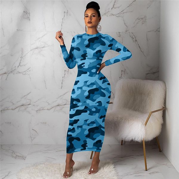 

spring womens contrast color dresses skinny fashion camouflage bodycon ladies casual dresses long sleeve slim pullover female sheath dresses, Black;gray