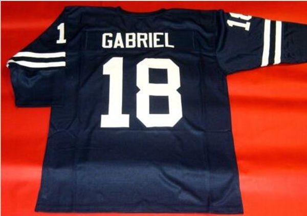 

custom men youth women vintage #18 roman gabriel custom 3/4 sleeve football jersey size s-4xl or custom any name or number jersey, Black