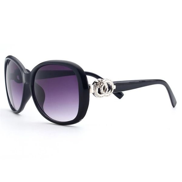 

новая мода женщины ретро солнцезащитные очки негабаритных кадров солнцезащитные очки анти-уф очки очки двойной круг декоративные очки солнце, White;black