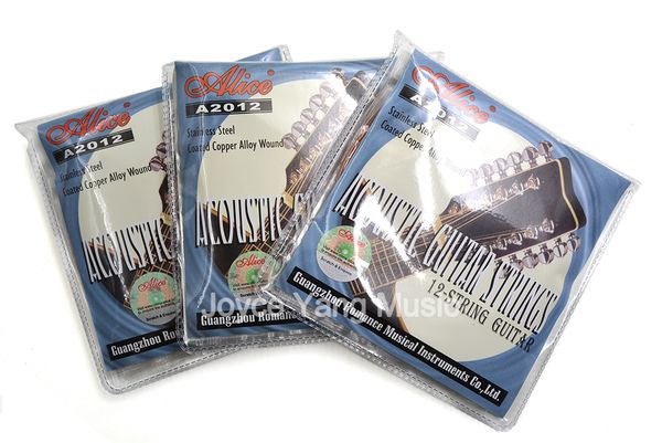 

3 sets of alice a2012 12-string acoustic guitar strings stainless steel coated copper wound 1st-12th strings ing
