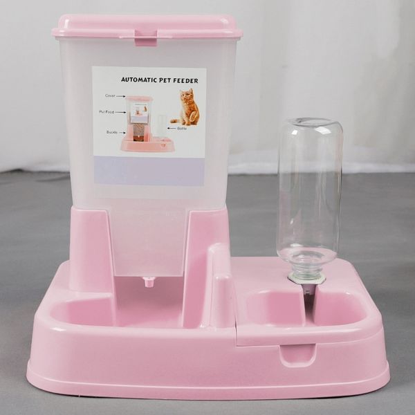 

автоматическая pet feeder съемного food диспенсер бутылка вода кошка собака кормление инструмент pet products кошка товары для собак синей