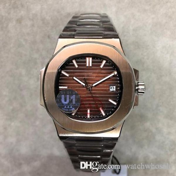 

automatic watch classic geneva 40mm sapphire glass mechanical movement 316l steel butterfly buckle 5 styles select, Slivery;brown