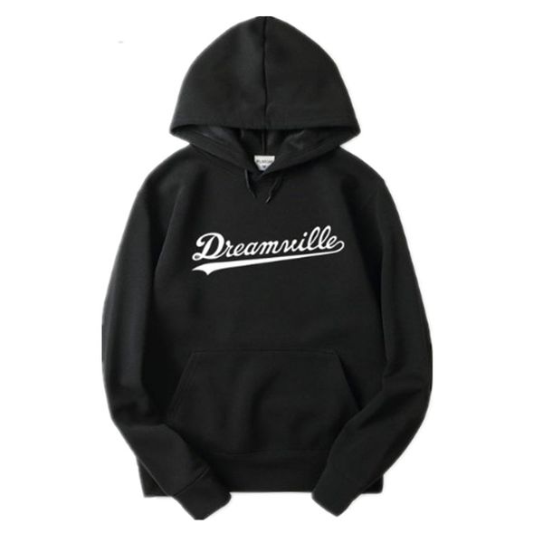 

2018 год новые dreamville записи толстовки sudaderas hombre мужская толстовка с капюшоном черный / серый хлопок tracksuit марка одежды, Black