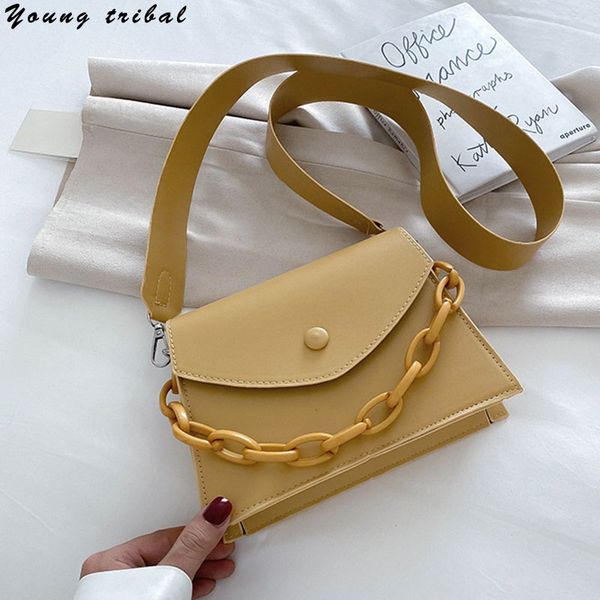 

small leather crossbody bags for women 2020 fashion chain cross body bag shoulder strap female satchel messenger bags