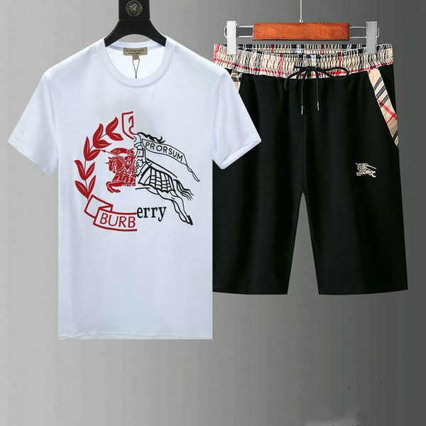 

2020 new summer fashion brand b family war horse short sleeve suit men's and women's loose cotton t-shirt sportswear, Gray