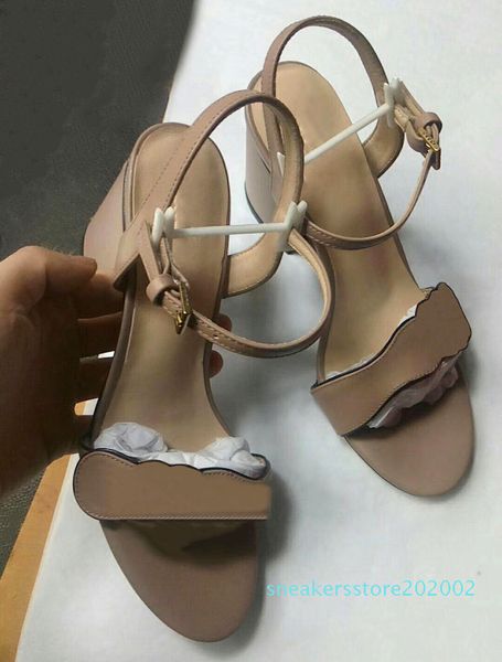 

women designer sandal luxury high heels leather dress wedding shoes shoes double letters heel sandals ladies shoes mid-heel sandal s22, Black