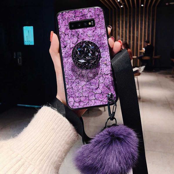 

New Fashion Shockproof Phone Case for Samsung S10/ S10+/ S10e Popular Drill Kickstand Protective Back Cover Phone Case 3 Styles