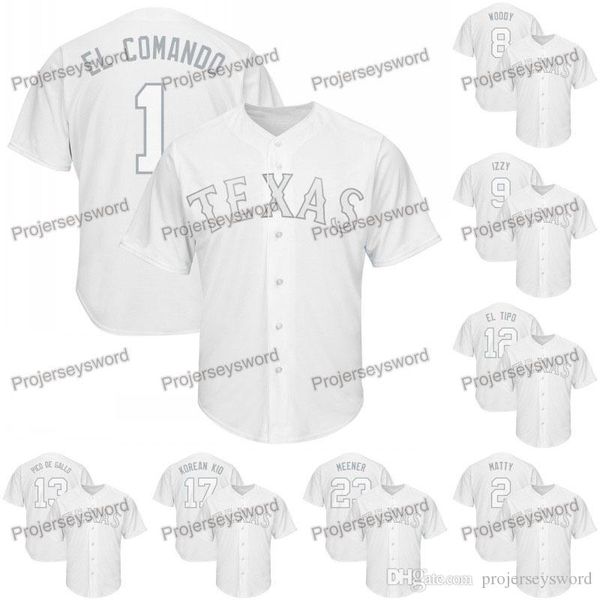

Texas Elvis Andrus 2019 Players Weekend Rangers Jersey Rougned Odor Jeff Mathis Willie Calhoun Chris Woodward Joey Gallo Mike Minor Pence