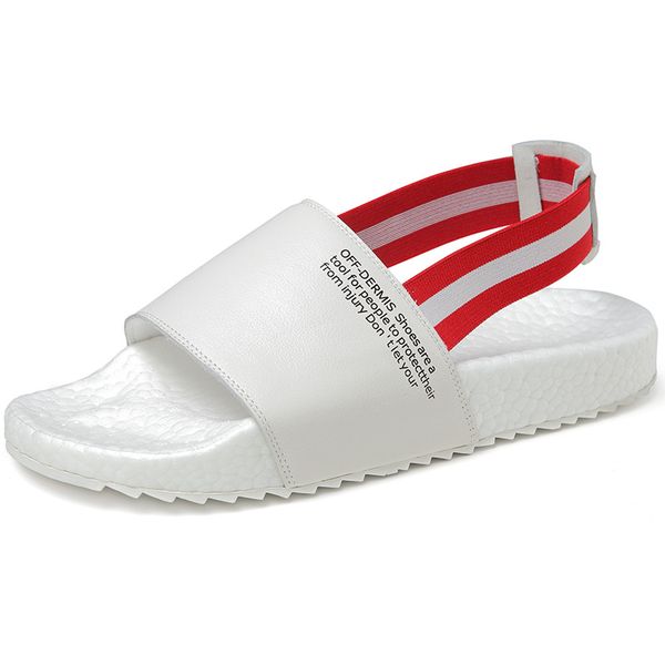 

sandals mens shoes genuine leather leisure outside beach shoes roman sandals slippers leisure new summer male comfortable, Black