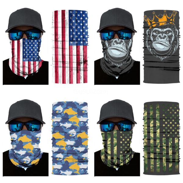 

digital printing outdoor riding magic head scraf seamless sun-proof head skull scarf quick dry dust-proof running triangle scarves 1#890, Blue;black
