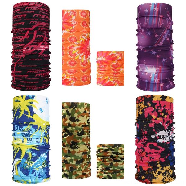 

yaplj scarves scarf hip-hop bandanas head scarf face vintage pocket towel magic neck outdoor skull cycling bandana headband mask, Black