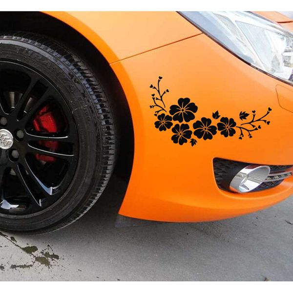 

hibiscus floats stickers flower scratches personalized decorative cover decals
