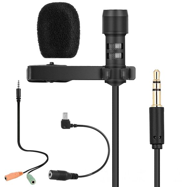

r955s/r955 multi-function mini lavalier microphone with1.8m audio cable for teaching / business meetings