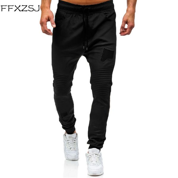 

ffxzsj 2020 fstmetors карандаш мужские брюки lengthflat сукно эластичный пояс карманы брюки мужские бегуны брюки мужские спортивные брюки, Black