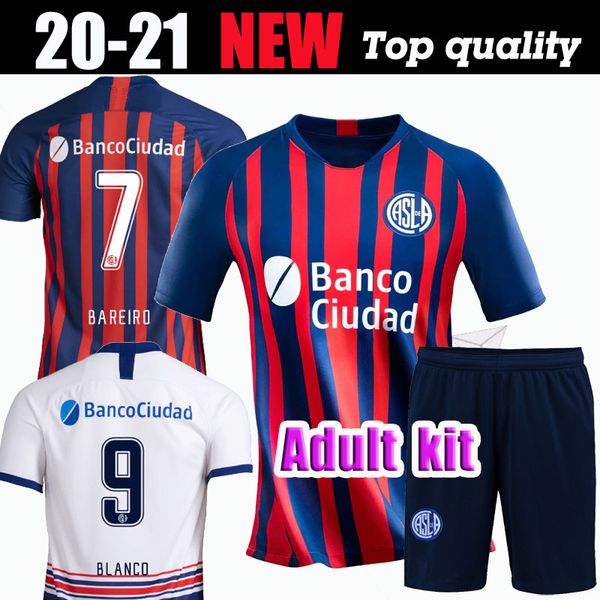 

2020 2021 san lorenzo взрослый комплект футбол джерси 20 21 home away аргентина belluschi cauteruccio blanco трикотажные майки пьятти, Black