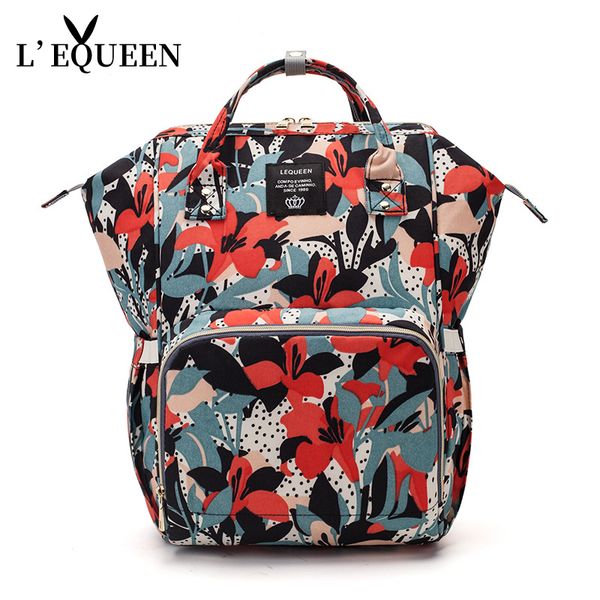 

lequeen diaper bag mummy maternity baby bags small travel grey baby nappy changing backpack women lunch bag