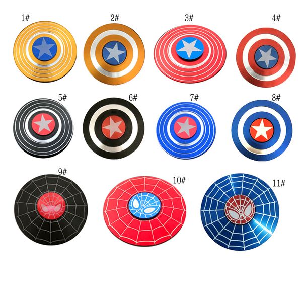 

captain america shield spinner metal hand fidget spinners iron man fidget alloy puzzle toys edc autism adhd fingers gyro toy