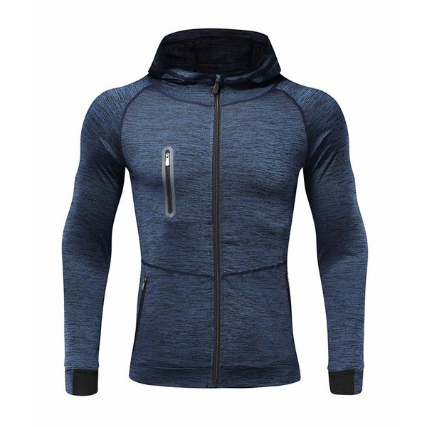 

wen's autumn hooded sports coat quick-dryingworkout running training athletics gym zipper casual hoodie, Black;red