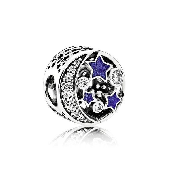 

новый 100% стерлингового серебра 925 1: 1 аутентичные 791992cz винтаж браслет ночного неба оригинальные женщины ювелирные изделия, Black