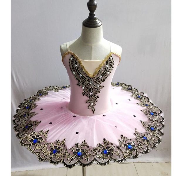 Vestido de balé profissional tutu para meninas, vestido de dança de balé, lago dos cisnes, trajes tutus, criança, vestido de bailarina, dança de salão, girl317e