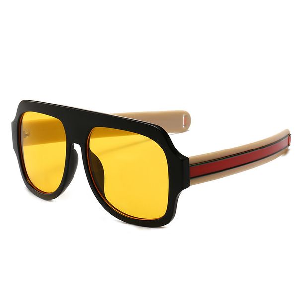 

big oversized sunglasses man woman yellow mens sunglasses for men women retro plastic sun glasses pink trendy sunglass oculos #1813