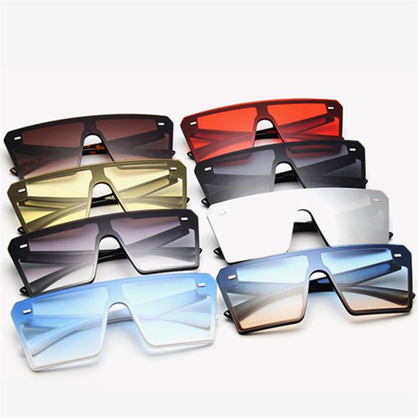 

fashion women sunglasses big square frame retro vintage sun glasses colorful siamesed google sunglasses outdoor beach sun glasses 12 colors, Blue