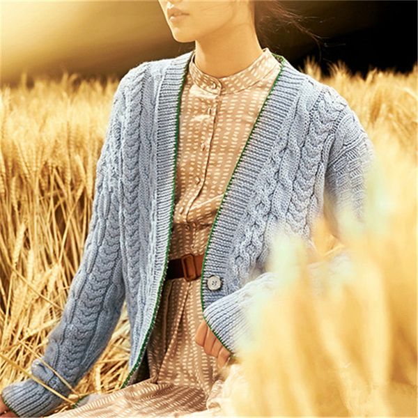 

100% hand made pure wool thick vneck knit women fashion loose single breasted slim cardigan sweater coat one&over size, White