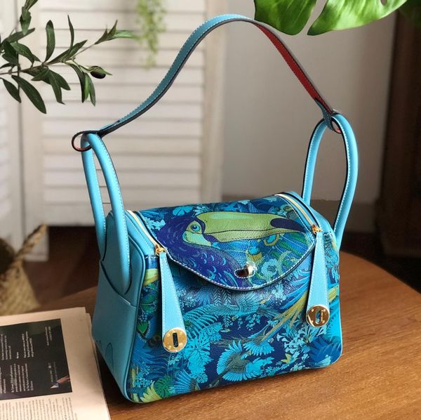 

wholesale original design graffiti lindy handbag 26cm,togo skin handmade with wax thread,fast delivery by dhl or ems