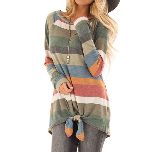 

women hoodies sweatshirts outwear long sleeve stripe print pullover tie sweatshirt pullover sweatshirt female tracksuit, Black