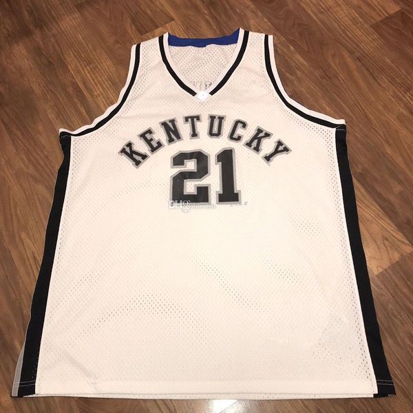 2001-02 Великобритания Кентукки Wildcats College Tayshaun Prince #21 Ретро баскетбол Джерси мужской ED Custom Number Название майки