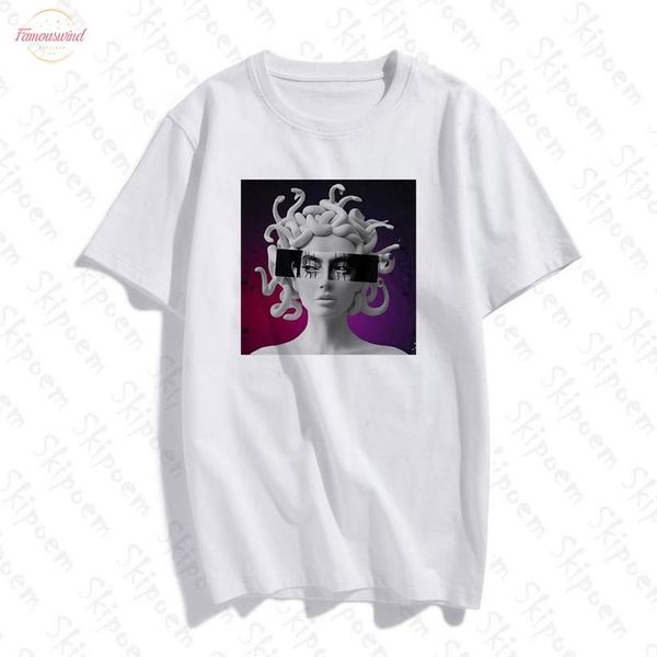 

vintage sculpture art t shirt women kawaii aesthetic women gothic harajuku cotton plus size short sleeve streetwear tee shirt femme, White