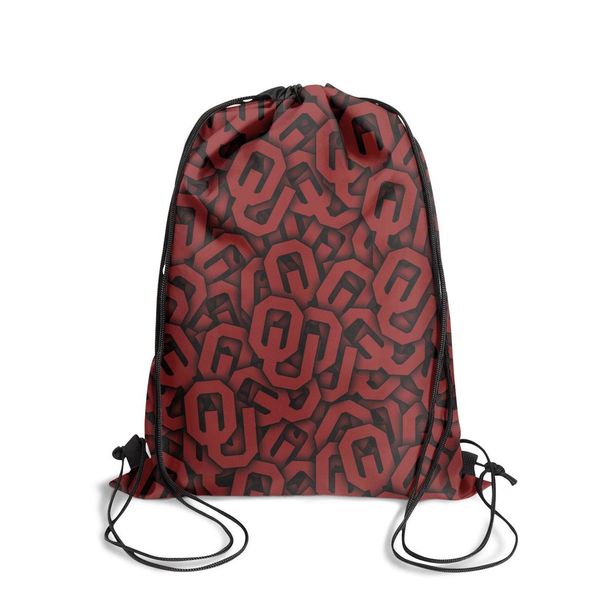 

оклахома sooners футбол логотип redfashion спортивный пояс рюкзак, дизайн ретро шаблон прочный и удобный строка пакет, подходит для