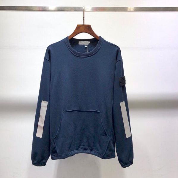 

19ss italy men designer sweatshirt fashion brand 3m reflective luxury sweater street hip hop couple pullover round neck s-xxl, Black