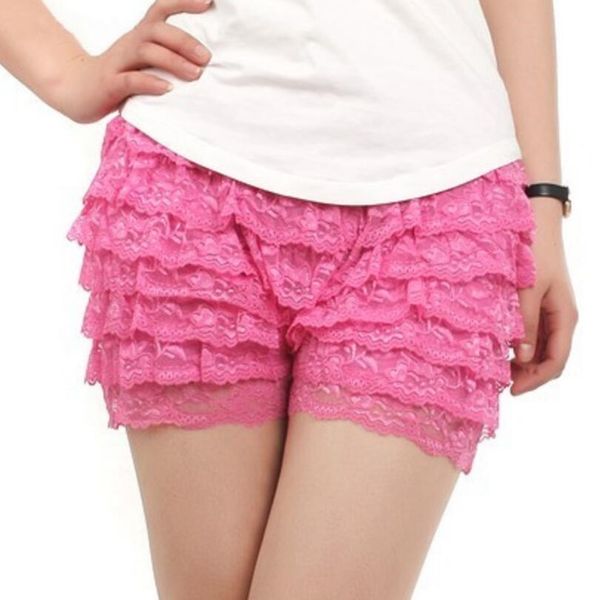 

ysdnchi lace shorts women summer street fashion shorts girl elastic waist thin girl sweet black white casual high waist, White;black