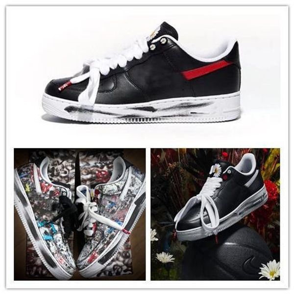 

authentic forced 1 low g-dragon peaceminusone para-noise sport red artist korea exclusive black white aq3692-001 men women running shoe